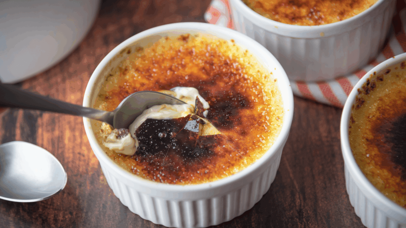 Crema Catalana mit flambierter Schicht