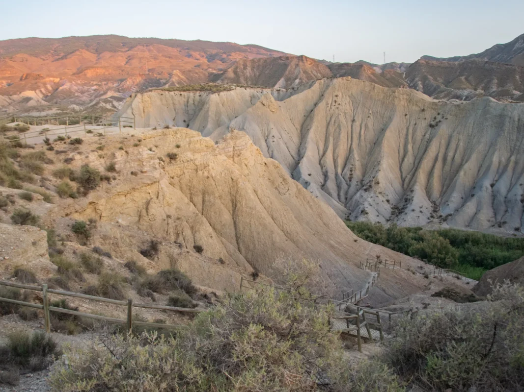 Die Wüste von Tabernas am Cabo de Gata in Almeria, Spanien.